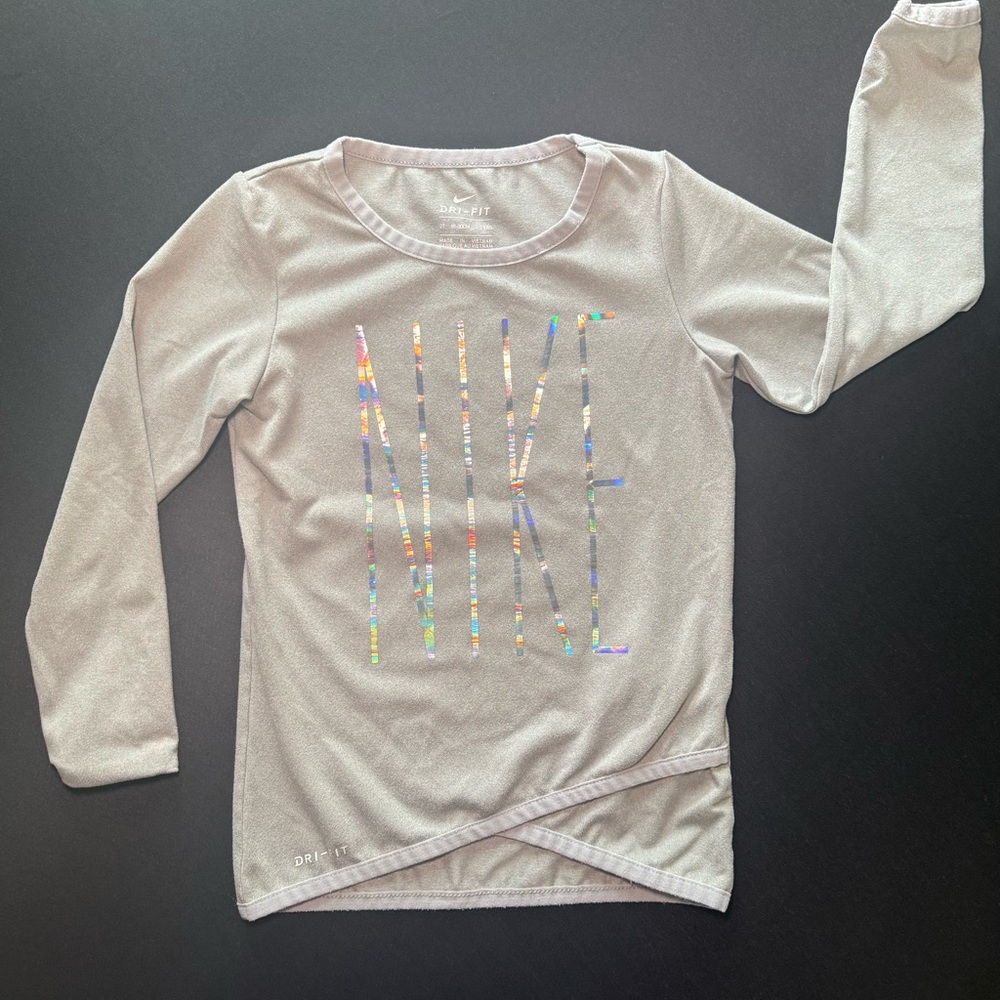 Nike Dri-Fit Gray Tunic 2t With Metallic Lettering